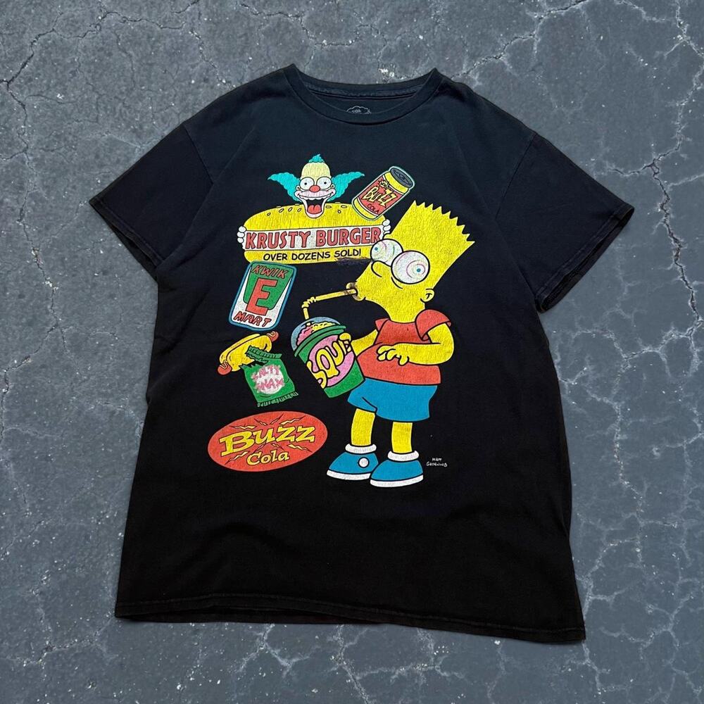 Black simpsons bart simpson t shirt